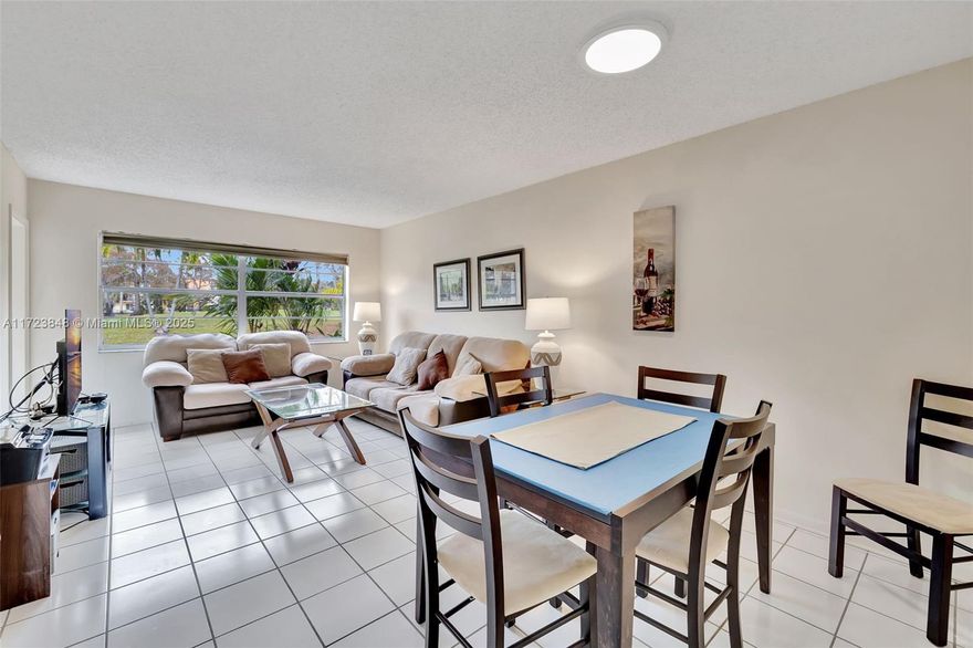 Beautiful unit with 1 bedroom & 1 bathroom directly on the 1st floor in the Fairfax building in the Lauderhill East Community. Gorgeous views on the canal and on the golf course! Wow! This fully furnished, turnkey unit features tile flooring throughout, an updated bathroom, and a bright kitchen. Large sunroom to enjoy the nice Florida weather at his best and to look at the golf. Enjoy an array of amenities including a clubhouse, pool, billiards, BBQ area, library, and gym—all within meticulously maintained common spaces. with an on-site washer/dryer for each floor.