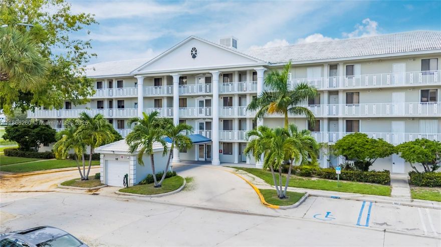 Your search for ultimate condo living is over. This very well maintained, with 2 balconies having amazing water, golf, and pool view, 2 bed/2 bath condo offers lots of storage space, both bedroom closets and laundry area have plenty of shelving which could also be used as a den, office or bedroom, double sink bathroom vanity in primary bedroom, and more. The kitchen has lots of cabinets, no popcorn on ceiling or carpet, and hurricane accordion shutters on all openings.  The furniture is negotiable. This property is close to I-95, stores, resturants, Downtown WPB, and more. The association requires a minimum of 650 credit score and no pets. Text or call me for showings or more information.