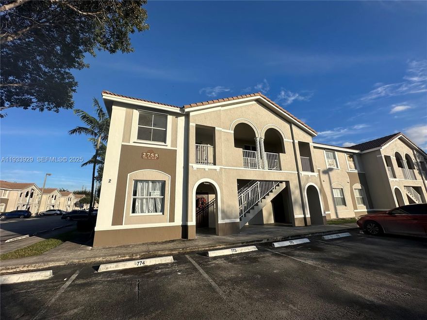 Second floor condo with tile and laminated wood floors, kitchen and laundry appliances, two assigned parking spaces, and BASIC CABLE.  This condo is located in a gated community near Homestead Senior High School and the Florida Keys Shopping Outlets.  Amenities include basic cable tv, maintenance of the common areas, swimming pool, and security.  The community is also near the Homestead Baptist hospital, the Homestead Speedway, Dixie Hwy, and the Florida Turnpike.