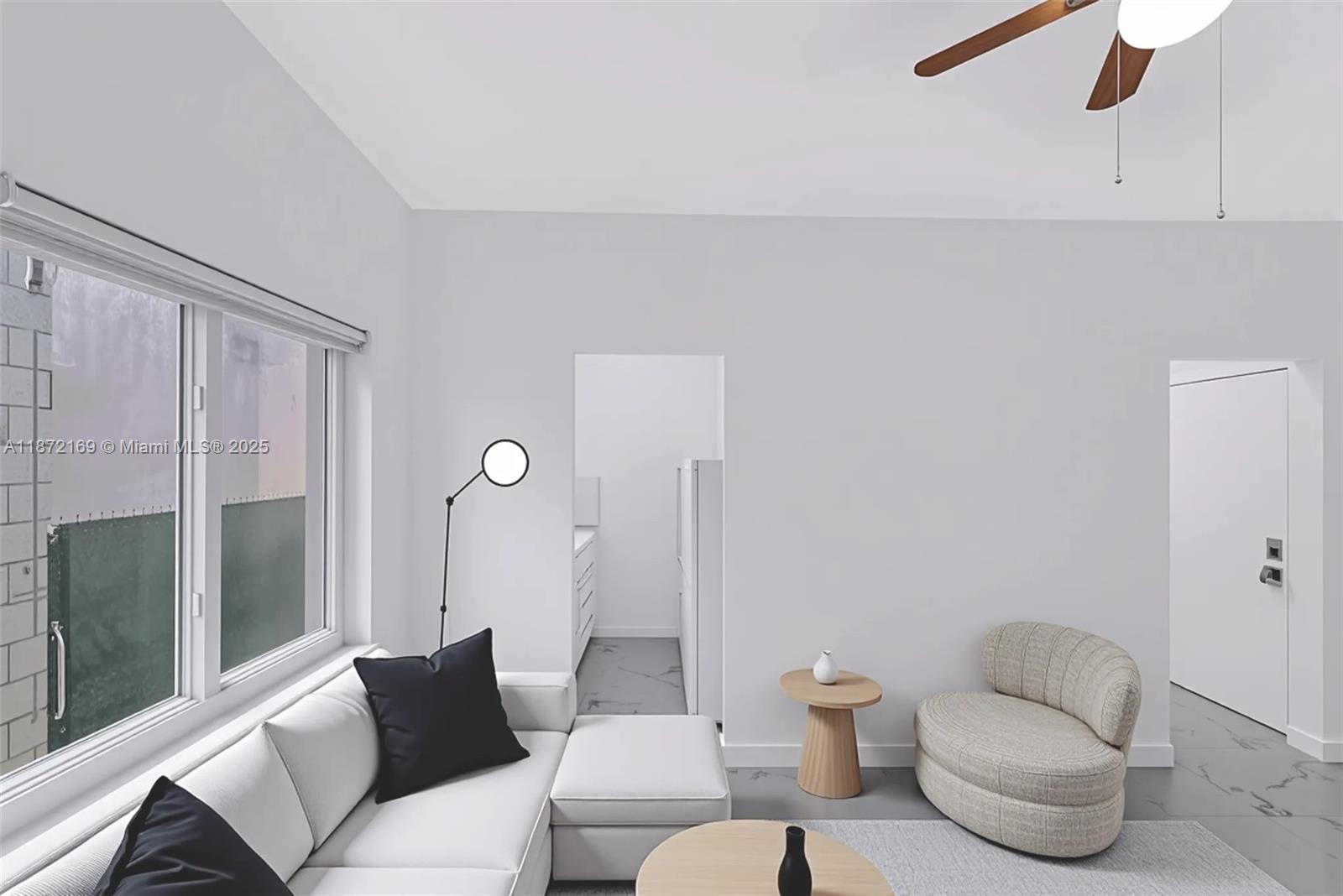 MOVE-IN SPECIAL! Stunningly renovated 1-bedroom, 1-bath condo in a serene oceanfront neighborhood. The entire unit boasts a fresh white color palette, with a brand-new kitchen featuring sleek white porcelain tile, matching quartz countertops, and modern hardwood cabinetry. The updated bathroom comes with a convenient hallway linen closet for extra storage. The spacious bedroom includes a large walk-in closet. Enjoy direct beach access and proximity to the Miami Beach Boardwalk, just steps away from the lively South Beach scene. This condo is perfect for entertaining and offers a safe living environment with a secure lobby entrance. Water and pest control services are included. Welcome to your new home at Carmel Villas!