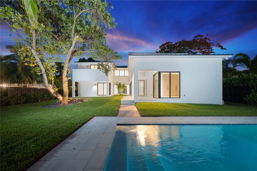 Introducing 6465 SW 83 STREET, a remarkable contemporary residence redefining luxury in South Miami. This new construction home boasts 6 beds 6.5 baths, offering a spacious living experience. Step into the grand interior courtyard, seamlessly blending modern design with natural beauty. The open floor plan integrates the outdoors with interior living allowing natural light throughout the home. Spanning 4,685 sqft. interior and over 6,200 sqft. of total construction, this home features a gourmet kitchen with custom Italian cabinets, stone countertops, and top-of-the-line Thermador appliances. Outside, indulge in the 13'x25' pool with ambient lighting and ceramic waterline tiles. Situated on a spacious 10,650 sq ft lot, the property features a paved driveway and pool deck.