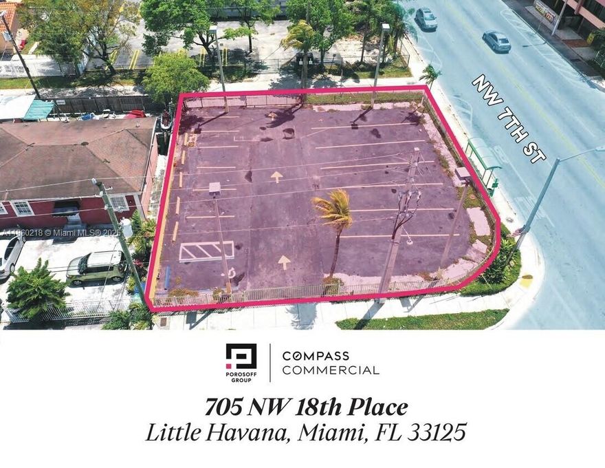 Prime development opportunity in the heart of Little Havana. This 7,024 SF lot at 705 NW 18th Pl is zoned T6-8-O, allowing up to 24 residential units by right, with flexibility for commercial uses such as parking, storage, or mixed-use development. Located just one block from LoanDepot Park (Marlins Stadium), the site offers strong visibility and accessibility in a rapidly transforming area.

The property also qualifies under Florida’s Live Local Act, enabling developers to maximize density, height, and use incentives when incorporating affordable or workforce housing. This legislation provides an added advantage for investors looking to build higher and denser in infill urban corridors like Little Havana.