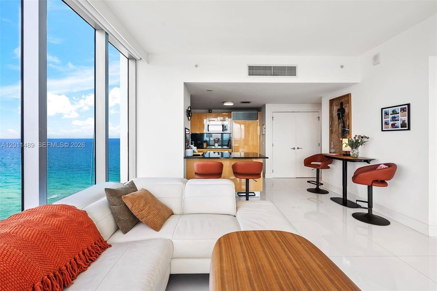 Rarely available, high floor Ocean & Intercoastal view "04" line in coveted North Tower Carillon. Best 1 br line in tower, with Ocean, Bay, skyline and Sunset views from balcony and floor to ceiling windows. Forbes #1 Wellness Residences on 9+ sublime oceanfront acres. Amenities include 4 pools, Award winning Spa & Regenerative Medicine studios, energy medicine circuit, Hydrotherapy, 10,000 SF Fitness center. 100's of classes:2 Pilates studios, Water fitness, Burdenko, Gyrotonics, spinning, Zumba, Ballet, Barre, & MORE. Michelin-starred chef, Juice/coffee bar, full private beach service, rock-climbing wall and endless choices to improve your health and well-being! Minutes to Bal
Harbor shops, groceries, restaurants, Design District, South Beach and the 13 mile oceanview boardwalk to walk, bike on next to the gorgeous turquoise waters & tranquil beaches. Those "in the know", choose the incomparable Carillon Wellness Residences for a lifestyle that is both restorative and luxurious!