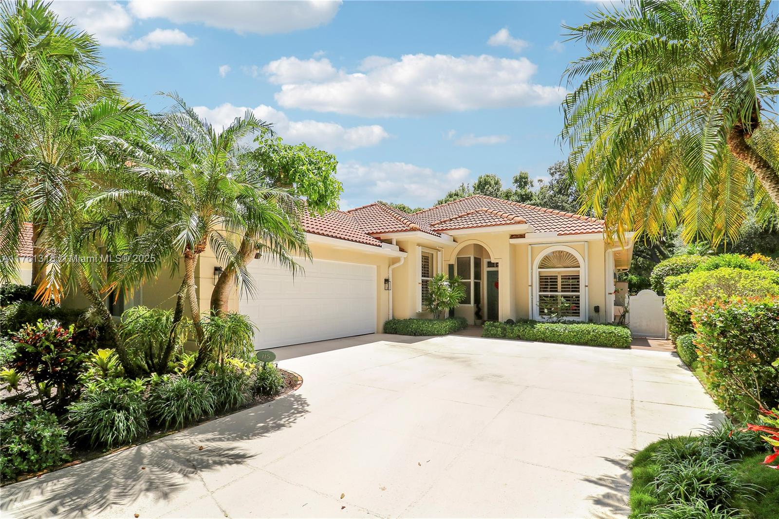UPDATED to PERFECTION SEE TO BELIEVE - OAKS EAST COMMUNITY close to everything beach, shopping, theater and more!. Stroll thru bricked paths, view fountain, topiaries, rose garden & more. Plantation shutters, crown molding, fans, updated light fixtures including Maitland Smith Penshell Chandelier, Rare Thassos marble vanity in guest bathroom, Crema Marfil Marble counter top in primary bathroom upgraded medicine chest & fixtures. Third bedroom converted to stunning library with amazing built-ins. Custom cabinetry, epoxy floor enhance garage. 24 manned gated community with community heated pool Seller will consider selling furniture and art. EASY TO SHOW -