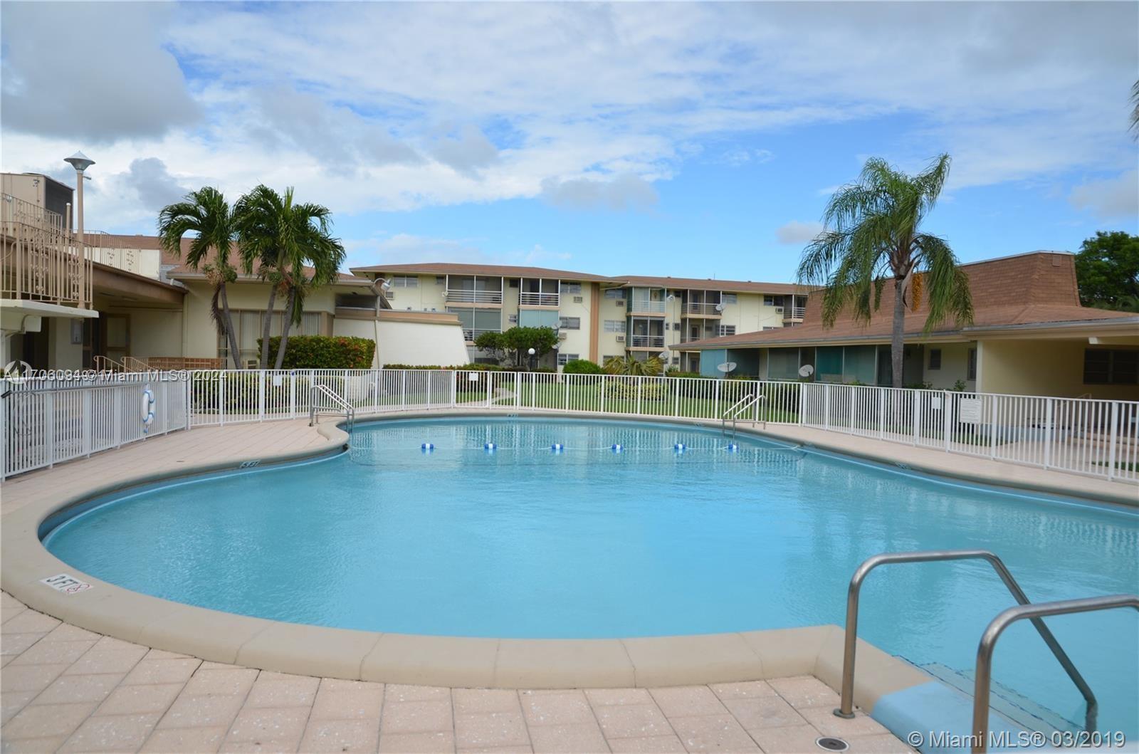 Tropical Paradies! Renovated, Furnished and equipped 1 bedrooms in very quiet and secured gated community. 2 pools, GYM, sauna, Clubhouse with a concerts and shows, a lot of activities for residents. 10 minutes to the Beach, Walmart and N Miami Mall is just a few steps from the door, easy access to all major roads. Property taxes and reserves included in HOA fees.