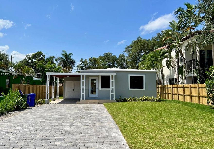 Unique income-producing opportunity on a single lot featuring two separate residences: a 2-bedroom/1-bath single-family home plus a detached 1-bedroom/1-bath home, ideally located in the desirable Tarpon River neighborhood of Fort Lauderdale. The main residence offers a bright, modern transitional feel with impact windows and doors, a new 2025 roof, updated electrical panel, water heater (2017), A/C (2021), washer and dryer, and all appliances replaced in 2023. The updated kitchen features white shaker cabinetry, quartz countertops, stainless steel appliances, recessed lighting, and neutral tile flooring—creating a clean, move-in-ready space. The detached 1/1 with private rear access includes impact windows, a new 2025 flat roof, new electrical panel, tankless water heater, two window A/C units, and a fully updated kitchen, bath, and flooring. Washer/dryer hookup available—ideal for rental income or guest use. Live in one unit while generating income from the other, or rent both while holding for future development potential. With new dry-lot homes in Tarpon River selling for over $2M, this property presents a rare opportunity in a rapidly growing neighborhood. No HOA.