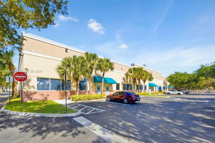 17,062  sqft ** - ( 9 ) Offices ( 1 ) Break room/Kitchen ( 3 ) Bathroom ( 2 ) Loading Docks (1) Drive in Bays $5.80 CAM  WAREHOUSE UNDER AC - This property offers flexible office-warehouse spaces for lease, with suite sizes ranging from 4,940 SF up to 29,366 SF, providing scalable options for a wide range of business users. Ideally located near Dania Pointe Mall and just ¼ mile east of Interstate 95 on Stirling Road, the property offers excellent regional connectivity with quick access to I-595, Fort Lauderdale–Hollywood International Airport, and Port Everglades—making it an ideal location for logistics, distribution, marine-related, design, and light industrial operations. The property is featuring 18-foot plus clear ceiling heights Office 23 feet ceiling height warehouse, and a functional mix of dock-high loading and grade-level drive-in overhead doors. Many suites are fully air-conditioned, and select units are equipped with 3-phase electrical service to accommodate power-intensive uses. Office-to-warehouse allowing for efficient and flexible layouts. VIDEO TOUR AVAILABLE