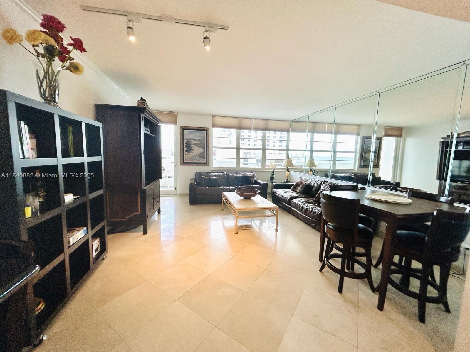 ONE BEDROOM, AT THE FAMOUS DECOPLAGE BUILDING WITHIN WALKING DISTANCE TO THE BEACH AND THE MOST TRENDY RESTAURANTS AND PLACES IN SOUTH BEACH. WHERE LINCOLN RD MEETS THE OCEAN, ACROSS FROM THE RITZ CARLTON AND NEXT TO THE LOWES HOTEL. RENOVATED HEATED POOL AND GYM.** FULLY FURNISHED UNIT** (WATER, SEWER, CABLE, WIFI AND VALET PARKING SPACE INCLUDED IN THE RENT)** Move out $ 160.00 cleaning fee will be paid upfront