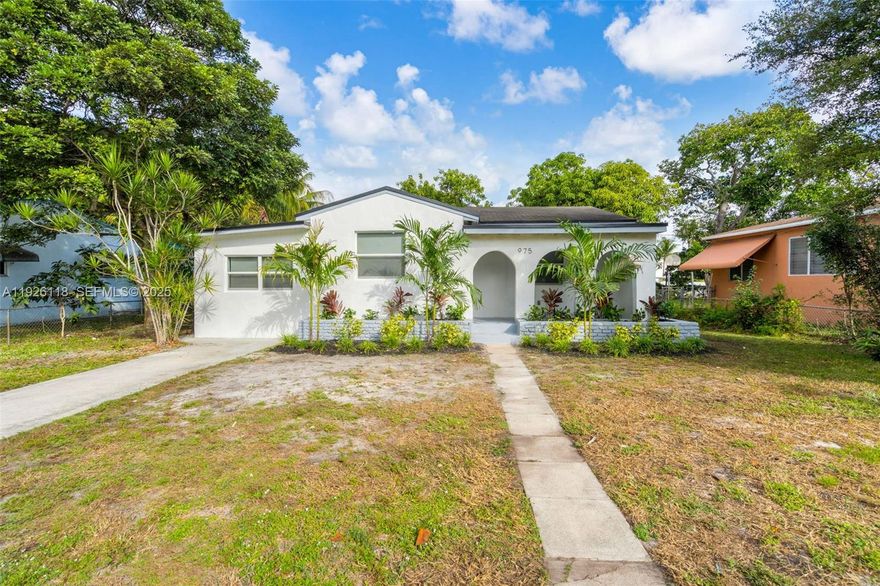 Welcome to this turnkey home in the heart of North Miami. Inside, enjoy a bright open layout with fresh paint, updated flooring, and plenty of natural light—perfect for everyday living and entertaining. Bedrooms are generously sized with ample closet space, and the upgraded bathrooms offer stylish finishes and a clean, spa-like feel. Step outside to a rare oversized lot with endless potential: host gatherings, create a garden retreat, add a pool, or expand in the future. Conveniently located near I-95 shops, dining, parks, major highways, and just a short drive to the beaches, this move-in-ready home combines comfort, space, and location. A fantastic opportunity to own a turnkey property with room to grow!