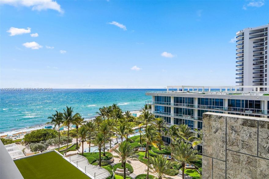 One of the few – and BEST Priced - 1 bedroom South-facing hotel suite units with a BALCONY at Carillon Miami Wellness Resort, a premier oceanfront luxury property. Separate bedroom with king bed, living room, kitchenette with 2-burner stove, microwave, dishwasher, upgraded washer/dryer combo, under counter refrigerator. Owner receives 8 spaces (names) on list that is, in essence, 8 “resident memberships” for full use of all amenities and classes (offered 7 days a week from morning to early evening) at no additional cost. Enjoy South Florida’s largest 70,000 sq ft fitness/spa center with European-inspired thermal experiences, and a full array of wellness services. Amenities also include salon, 4 pools, concierge, restaurant overlooking ocean, cafe, bar, Corner Store, 24hr security, valet, beach service and only steps away from the boardwalk and beach.  Walking neighborhood with all conveniences – Publix across the street, restaurants, cafés, drug stores, etc.  Live the lifestyle of luxury and wellness that you deserve!