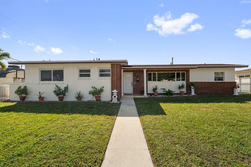 CHARMING SINGLE FAMILY HOME FEATURING AN OPEN FLOOR PLAN;  PROPERTY HAS  1834  SQ FT. 3 BED., 2 UPDATED BATHS PLUS  AN OFFICE WHICH IT COULD BE A 4 BEDROOM. THE KITCHEN HAS A PANTRY WITH A BIG UTILITY ROOM FOR EXPANSION. GAS STOVE AND WATER HEATER. VERY LARGE LOT 10,240 SQ FT. WITH PLENTY ROOM FOR A POOL.THERE IS PLENTY SPACE AT THE SIDE OF THE PROPERTY TO PARK A BOAT, OR AN RV. REFRIGERATOR AND CHANDELIER DOESNT CONVEY.  STORM PANNELS IN WINDOWS.  THE HOUSE IS CONVENIENTLY LOCATED IN THE UNINCORPORATED DADE COUNTY, NEAR
HIGHWAYS, SCHOOLS, PARKS, MALLS,  SHOPPING , ENTERTAINMENT AND CLOSE TO ALL! .