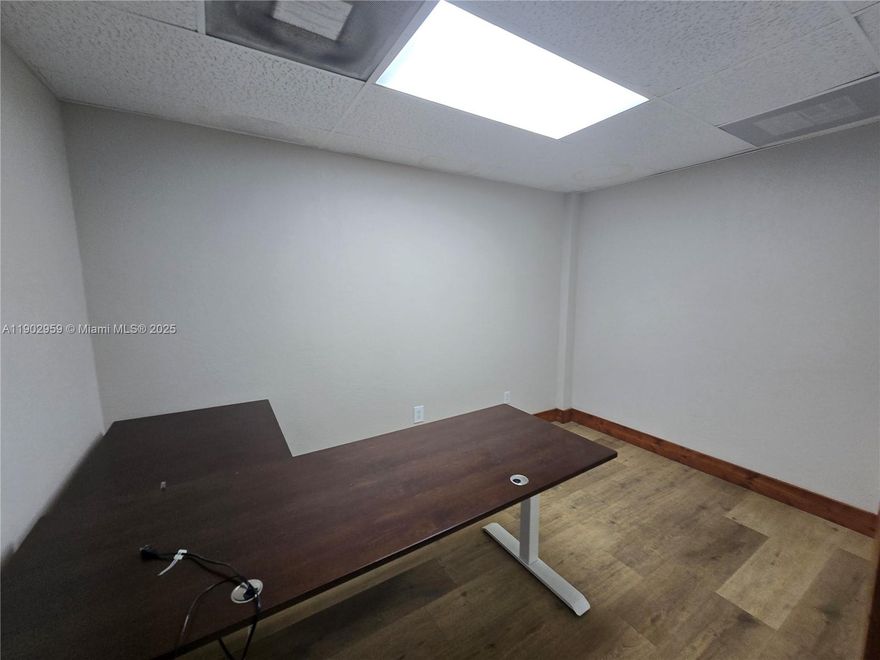 1,300 +- Sq. Ft. office for rent located on the upper level of a vehicle service warehouse. The owner has his business downstairs and is renting the upper office, which features a separate private entrance. The office includes three parking spaces, and utilities such as water and electricity are included in the rent. The tenant will pay for the internet service. The Space has an open concept with two private offices and a big office with a rest area, with 1 bathroom