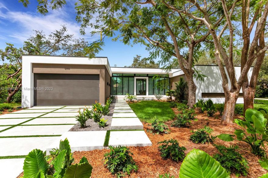 This stunning modern construction in Pinecrest is situated on a spacious 39,639 sqft corner lot. This impressive property boasts a 6-bed, 6.5-bath main residence, a detached VIP Suite perfect for guests, heated modern pool with a hot tub & a 2-car garage. Exceptional Miacuccina finishes grace all interior doors, kitchen, closets, vanities & millwork, showcasing the highest-quality craftsmanship. The floors feature stunning 24*48 sandstone silk porcelain tiles & the kitchen dazzles with Calacata Mystery Gold Quartz countertops complemented by Lieber, Miele & Askor appliances. Simplify your life with the state-of-the-art Control 4 smart system, allowing effortless control with a mere touch. Additional amenities include: generator ready, electric blackout curtains & an outdoor summer kitchen.