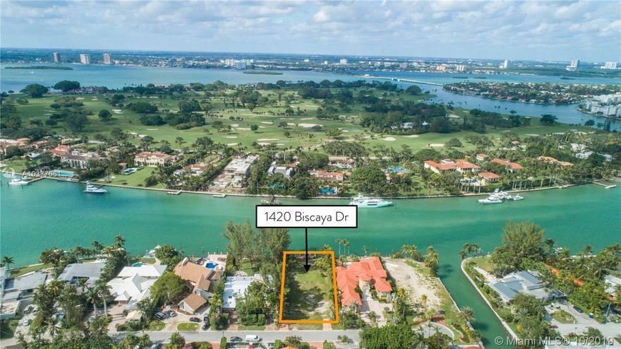 Exclusive 18,400 square foot waterfront lot on Biscaya Island with 92 feet of water frontage. This 92 x 200 lot is ideally situated in the privacy of Biscaya Island with breathtaking sunset views overlooking Indian Creek Island.