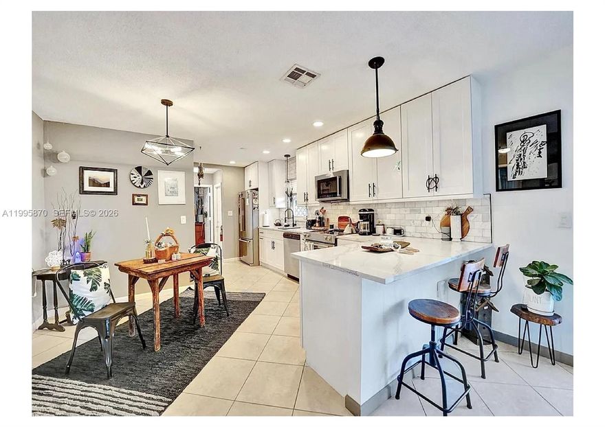 Rare opportunity to own a thoughtfully updated 3-bedroom, 3-bath home in Oakland Park’s Andrews Gardens, directly adjacent to Wimberly Fields Park and Giusti Heart ParCous Park. This single-story home offers a functional split-bedroom layout with the rare benefit of en-suite baths for all three bedrooms, plus private entrances for two bedrooms, creating exceptional flexibility for multigenerational living, guests, a home office, or potential supplemental income use.

The remodeled kitchen, completed in 2022, features quartz countertops, stainless steel appliances, and modern cabinetry, opening to comfortable living and dining spaces ideal for everyday living and entertaining. Additional upgrades include solar panels installed in 2021, AC replaced in 2019, tankless water heater, and impact glass windows installed in 2013, offering efficiency, comfort, and peace of mind.

Enjoy a spacious backyard with room to relax, entertain, or personalize to your lifestyle. A 1-car garage, dedicated laundry area, and practical layout add to the home’s appeal. Conveniently located near parks, recreation, dining, shopping, and major roadways, this property offers versatility, location, and long-term value.