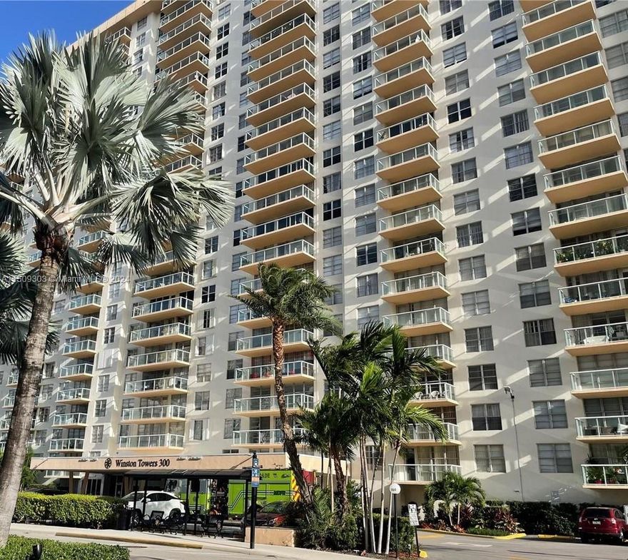 Rarely available most valuable renovated corner unit 2/2 spacious 1856 SF including wraparound terrace to enjoy breathtaking ocean views from every window. Located at the exclusive and desirable Winston Towers 300. Building is fully remodeled, featuring new lobby, new pool and new glass balconies. Breathtaking views of the skyline of Sunny Isles and the ocean from every room. Best layout in the building. Beatuifully renovated- freshly painted, updated kitchen, stainless steel, appliances, marble floors, marble Countertop, large Living room. Steps from the beach, Rated A+ Schools. Amazing amenities - gym, Pool, Sauna, party room, 24 Security. PRIME LOCATION!