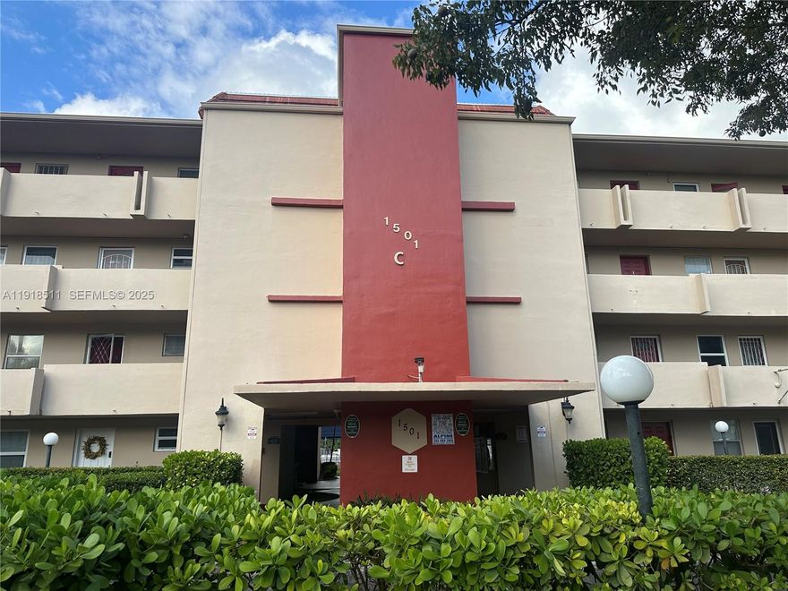 Welcome home to this bright and spacious 1/1.5 condo in Northeast Miami! This ground-floor unit features a roomy living area, oversized bedroom, lots of storage, and a relaxing screened patio. Polished flooring and repairs made including some painting of the doors outside.  Located in a quiet, well-kept community offering a pool and guest parking. Minutes from Aventura, I-95, great restaurants, parks, and a few minutes from the beaches. A comfortable and convenient place to call home!  You can walk to many shops.  A great location and very nice community!  Easy to show!!