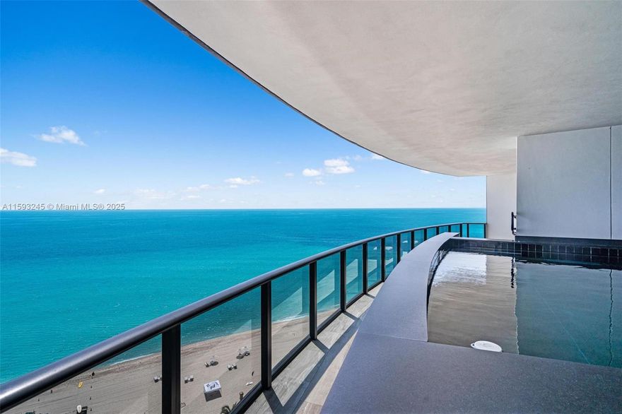 A Jewel on the Beach ,4500 sq ft residence is one of a kind, the most spacious layout, a True house in the sky, for the most discriminate buyer appreciating privacy & exclusivity Porsche Tower has it all.  completely designed floor to ceiling, customized Chef Kitchen by Pogenpole, indoor & outdoor kitchen including a pizza oven, Every detail impeccable from choice of flooring, finishes,  Home Smart System. Privacy is elevated by the Dezervator which seamlessly transports your car directly to your residence. Extensive terrace includes plunge pool overlooking the ocean,  Spe features Beauty salon, Vichy showers, cold plunge, Yoga, sunset terrace, movie theater, racing car simulators, game room,restaurant, Bar & Lounge with room service. Porsche Design Lifestyle is the Best of the Best.