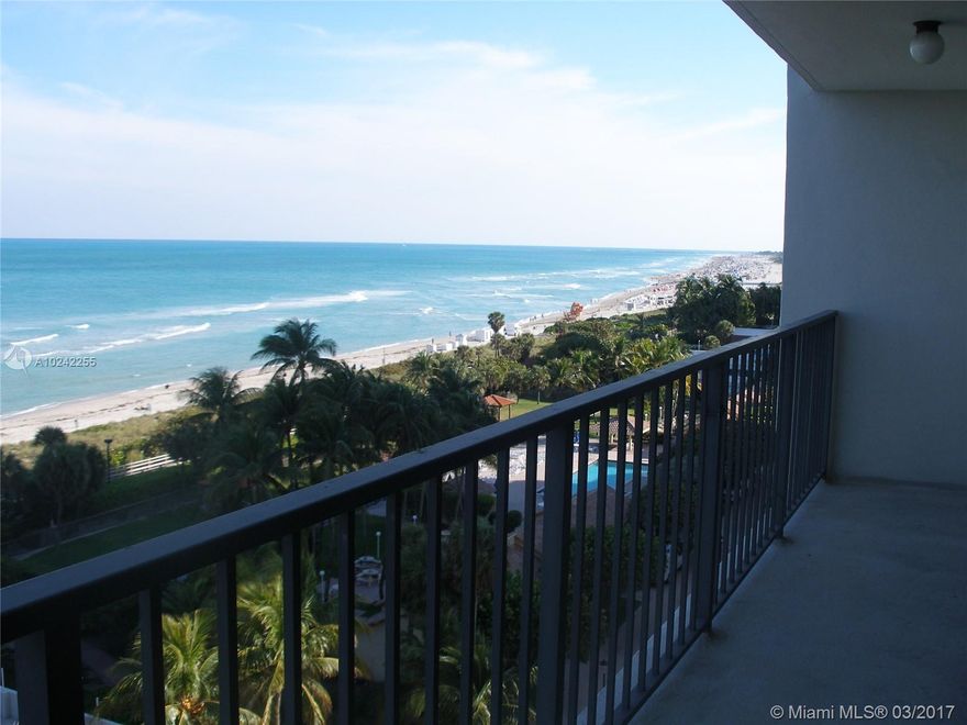 Enjoy a spectacular view of the ATLANTIC OCEAN and south beach. Brand new appliances, remodeled bathrooms , Cable T.V. and internet included. 24 hours security. A parking space. Heated Pool. Just a few steps from the beach. Gymnasium, Club House and recreation room.