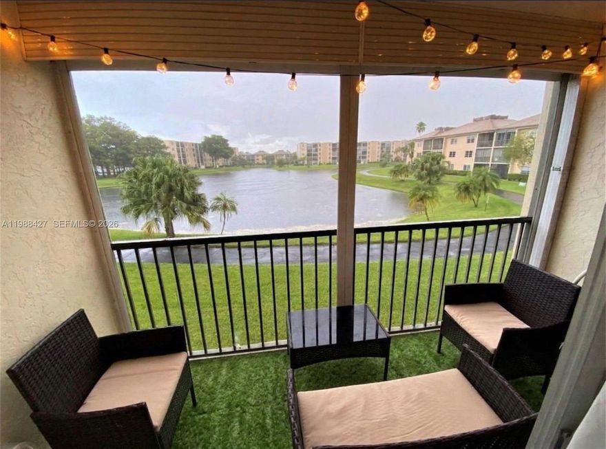 Spacious 2BR/2BA condo with panoramic lake views in Cascades of Lauderhill! Bright and well-maintained unit featuring an open layout, abundant natural light, and a screened-in balcony overlooking the lake. Perfect for relaxing. Spacious primary bedroom with en-suite bath and walk-in closet, plus in-unit full-size washer and dryer. Assigned parking w guest parking available.

Enjoy resort-style living just steps from the clubhouse with amenities including pool, spa, fitness center, tennis courts, sauna, and more. Ideally located near University Dr & 50th St with quick access to Sawgrass Mills Mall, major highways (I-75 & FL Turnpike), dining, and shopping. Rent includes water, cableTV and multiple maintenance services. Available move-in May 01 — schedule your showing today!