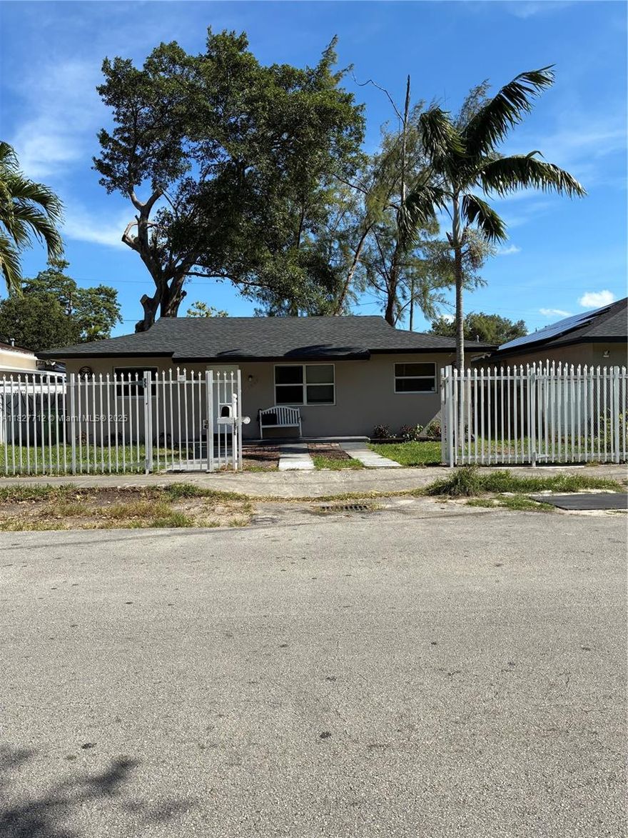 Charming Remodeled 3-Bed / 2-Bath Updated Home. Property features all Modern updates, including a kitchen and Bathrooms, with vinyl plank high-performance flooring throughout. Open gourmet  Kitchen, Quartz counter Tops, Stainless  Steel Appliances, Big Laundry Room, spacious bedrooms, it is located right in front of a Beautiful park with tennis Courts, walking trails,  surrounded by beautiful nature, Spacious backyard, Perfect for entertainment, Centrally located near the beaches 20 minutes to Miami Beach,15 minutes to Wind Wood.