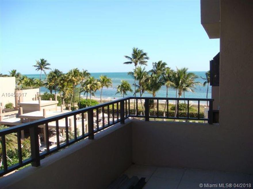 Two bedroom, two bath, Split Plan apartment with tropical views to the Gardens, Beach and Fountains. Oceanfront Pool.