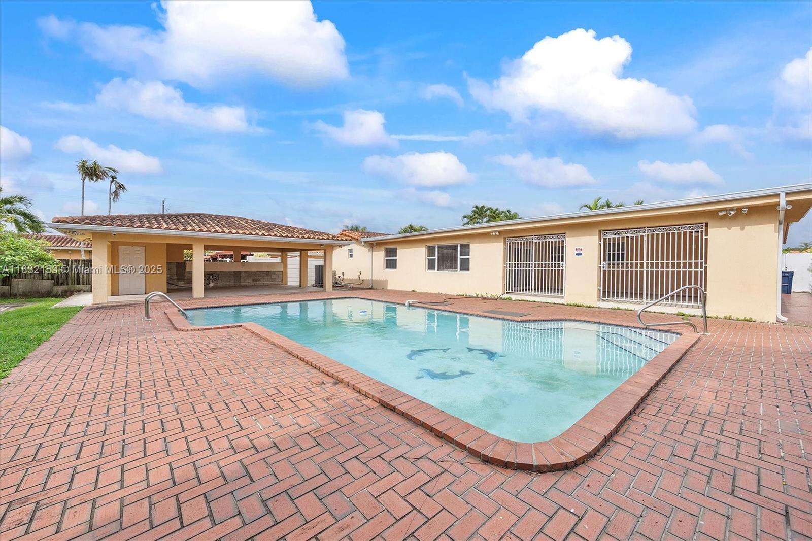 Tucked behind a dual-gated driveway on a fully fenced lot, this 3-bed, 3-bath home spans over 2,600 SF. Out back, step into your own private escape with an in-ground pool, open patio, and a covered lounge area with a cabana bath. Just minutes from FIU and some of the area’s best local eateries, this property offers a rare mix of privacy, space, and location in the heart of it all. Property sold "As-is". Buyer and/or buyer's agent responsible for verifying all pertinent information deemed relevant by the prospective buyer, including but not limited to square footage, acreage, utilities, taxes, zoning, permitting, condition, school zones, HOAs, etc. Seller requires use of their contract, their title company, and a minimum of 5% earnest money.