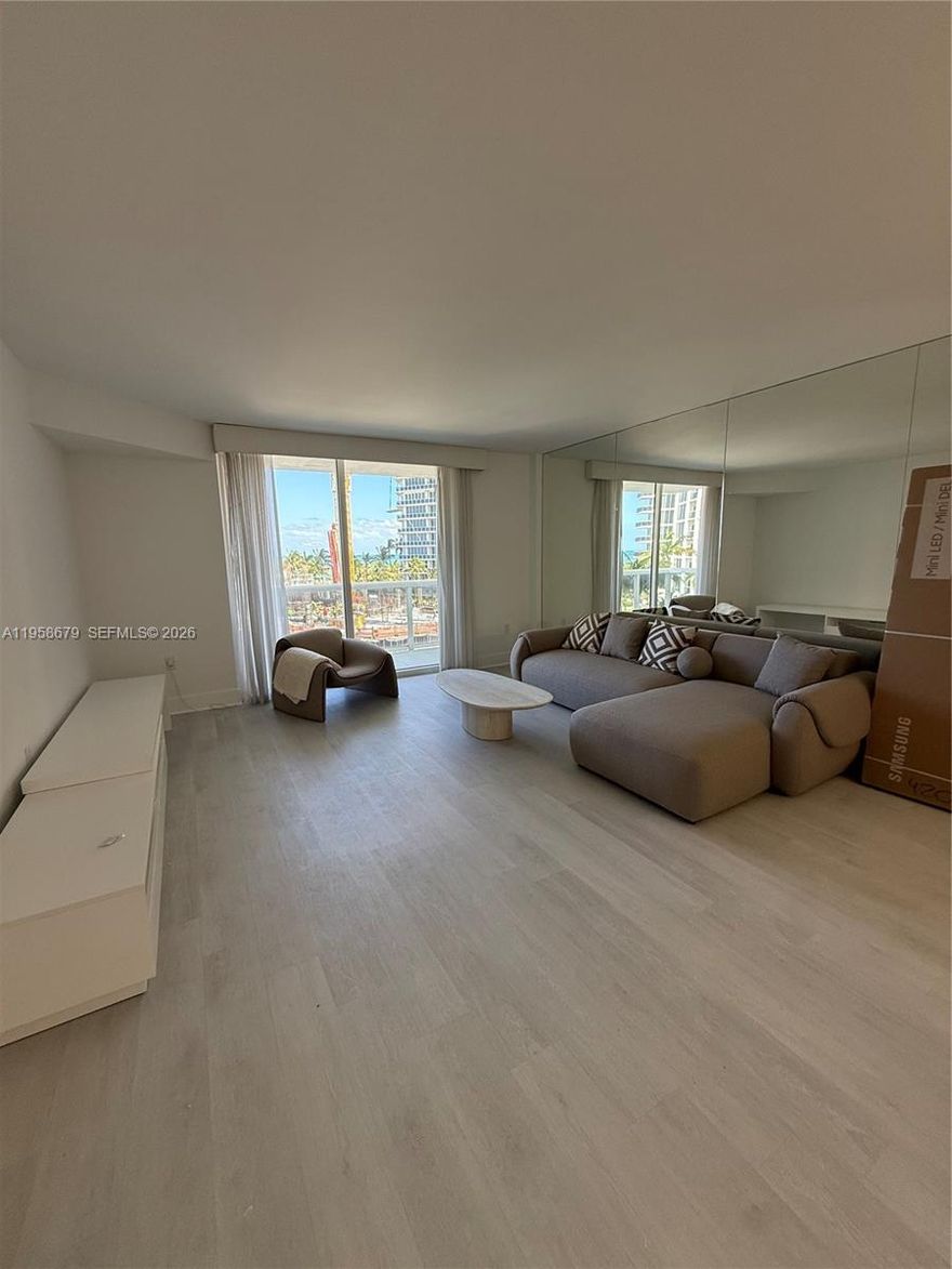 “Bright and luminous direct oceanfront two-bedroom, two-bathroom residence featuring state-of-the-art amenities, ideally located in the heart of Bal Harbour with exclusive resident access to the area’s premier beach.