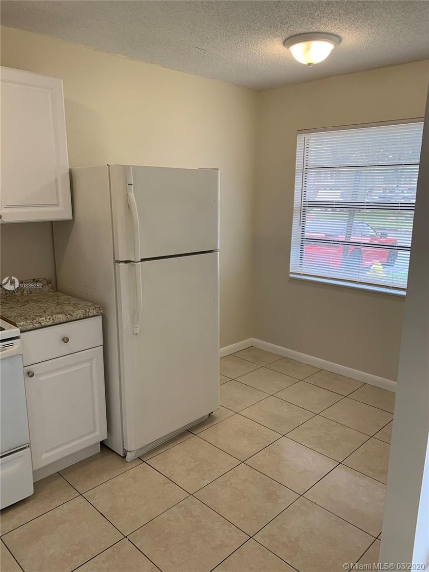 AMAZING 2 bedroom / 1 bathroom condominium. Cash or pre-approval if financing! Centrally located, near 441/state road 7 and 2 minutes away from Turnpike/Commercial Blvd exit. Close proximity to schools, shopping centers, public transportation, and great restaurants. The association is not strict and has a low association fee. The unit is being currently tenant occupied, use show assist to schedule a showing.
