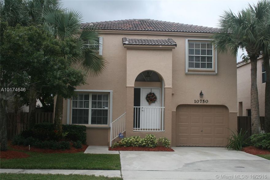 Absolutely stunning meticulous 3/2.5, 1 car garage, 2 story home. Gorgeous serene lake front with incredible view. Professionally landscaped with attention to every detail! Kitchen has an open floor plan with newer SS appliances with cabinets. Tile and wood floors and staircase. Tastefully updated bathrooms. Water treatment system. Perfect family neighborhood in desirable Fountain Spring, with Deicke Park within walking distance along with huge community pool. Accordion shutters, SHOWS LIKE A MODEL HOME.