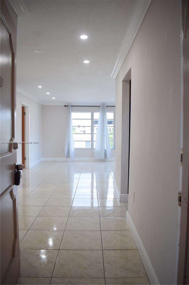 Clean and bright full 2 bedroom/2 bath unit in Bay Harbor Islands. Boutique, 5 story building just 2 blocks off Kane Concourse. 10 minute walk to the beach, 5 minute walk to Ruth K. Broad. Perfect location! Unit has brand new central A/C and stainless steel appliances. Very nice layout. Unit feels larger than square footage. Laundry facilities located downstairs on main floor. Large storage unit and 1 semi-covered parking space deeded with unit.