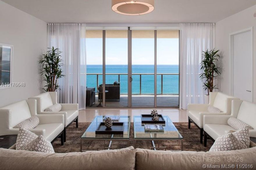 A stunning three bedroom unit at the St Regis Resort in Bal Harbour. This high floor unit is on the best line and has direct ocean and bay views. Offering a 3,424 sq ft interior, this flow through floor plan features 36 inch marble floors and electric blinds throughout and is ready for occupancy. Enjoy Miami's only 5 star oceanfront hotel resort with top tier amenities and unparalleled service.