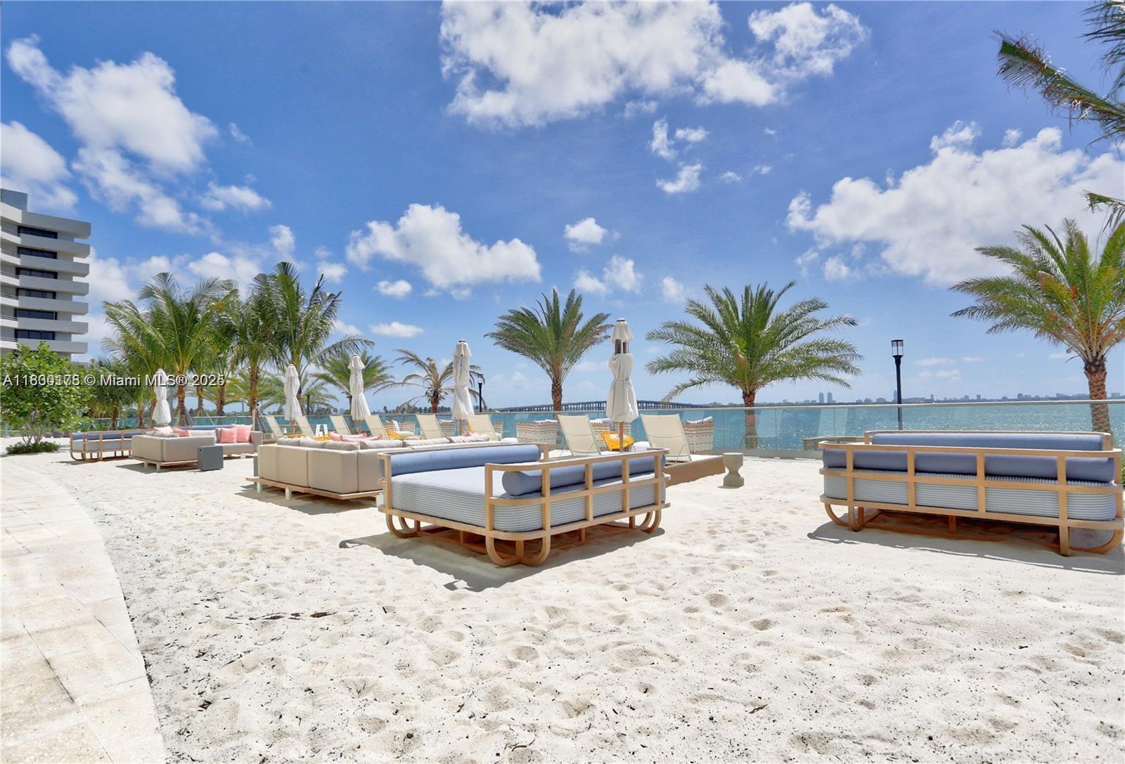 Enjoy this magnificent unit with direct bay views in the newest and most luxurious building in East Edgewater. 1 bedroom + spacious den,2 bathrooms with 110 SQ.FT terrace. private elevator, walk-in closets, top-of-the-line appliances, window treatments, incredible Bay views from every room. Biscayne Beach's interiors were designed by renowned Bravo star and design expert Thom Filicia. Luxury amenities including 2 pools, cabanas, a beach club, state of the art gym, spa, tennis courts.