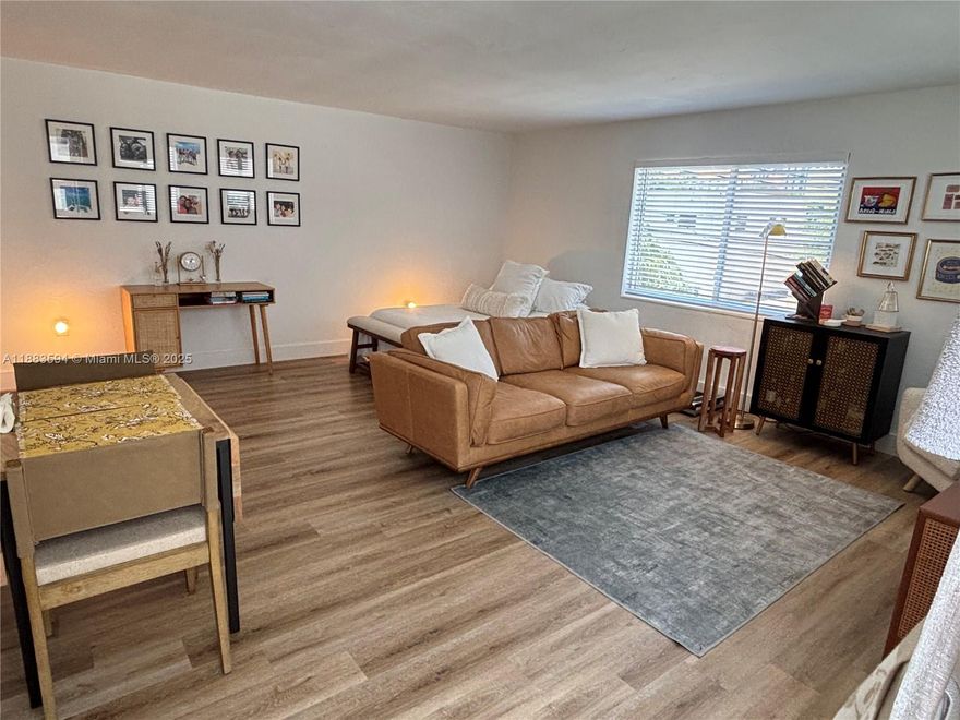 Live in the heart of Coral Gables. LOCATION, LOCATION, LOCATION! This spacious studio is in a safe boutique building on a quiet residential street and features a brand-new kitchen with stainless-steel appliances, a large walk-in closet, and one private parking space.