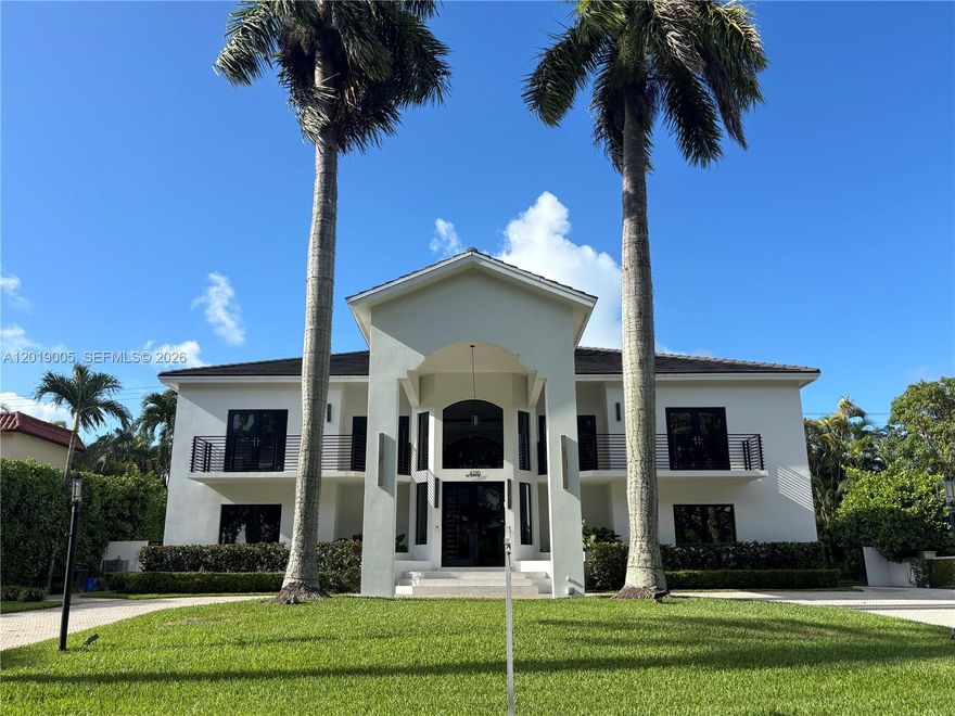 Premier location in the exclusive, guard-gated waterfront Kings Bay community of only 150 homes in Coral Gables. This modern 2 story 5 bedroom 4 1/2 bath residence has been completely renovated and offers a unique design for multigenerational living featuring 3 bedrooms 2 1/2 baths upstairs and 2 bedrooms and 2 bathrooms downstairs with separate chef's kitchens. Other features include a grand porte-cochere entrance, foyer with double height ceilings, an open floor plans on 1st and 2nd floors great for entertaining. Extremely bright throughout with a multitude of panoramic impact windows overlooking the Deering Bay Golf course, pool and private backyard. A boaters paradise with a private marina for residents with deep water access to Biscayne Bay.