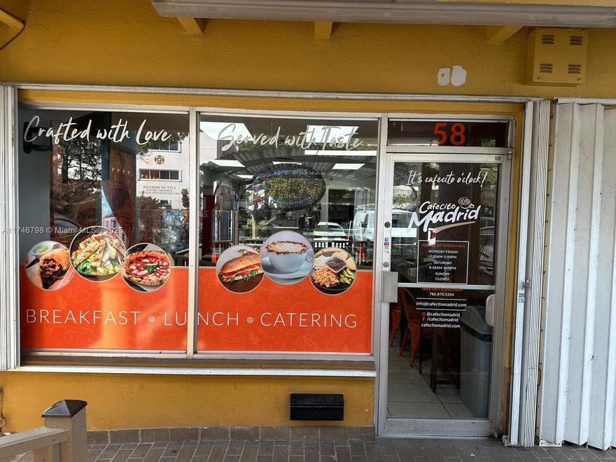 Coffee Shop for Sale in the Heart of Hialeah – Established & Profitable Business!Located in a high-traffic area, this cozy coffee shop has been successfully operating for over 5 years, building a loyal customer base and generating steady revenue. Perfect for investors looking to apply for an E-2 Visa in the U.S.It features low rent and has been recently remodeled, offering a modern and inviting atmosphere for customers. With strong growth potential, this is an excellent opportunity for entrepreneurs and investors seeking a turnkey business. Contact us today for more information!