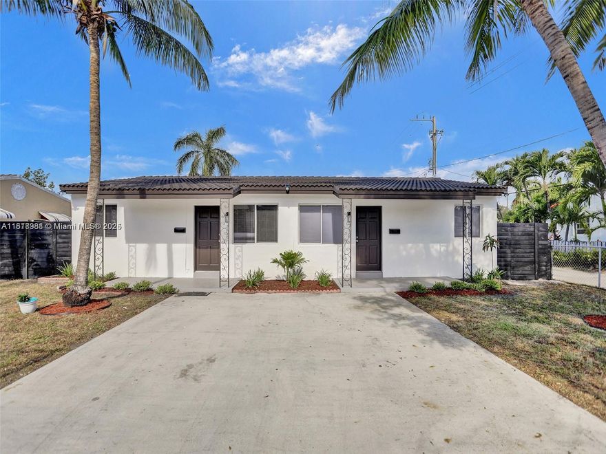 Step inside to this brand new, recently updated two bedroom, 1 bathroom luxury apartment. Bathroom and kitchen entirely remodeled! Feel as if you have no neighbors, with your own private backyard. Pet friendly, and more than enough room for a private jacuzzi. You can find Downtown Hollywood and luxury restaurants on Young Circle being a 5 minute walk from the property. Beach is only a 10 minute drive.  NO association! YES, you have arrived to your next short term stay, or long term lease. Rapid approval. Owner is flexible on terms. Tenant occupied until July 31st, then ready to move-in.