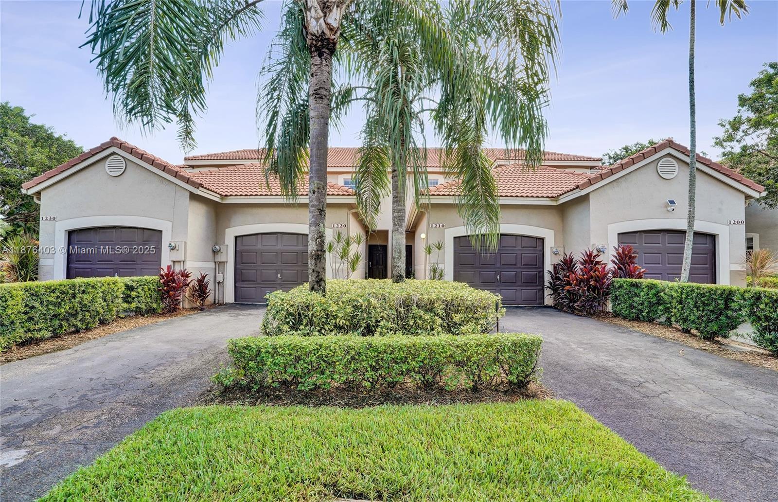 Beautiful and well-maintained townhouse in the great City of Weston with some of the best schools in Broward County. All tiled floors on the first floor, laminates on the second floor. Two master bedrooms with own bathrooms and walking closets on the second floor and a guest half bathroom on the first floor. Breakfast area, full size washer and dryer. Screened patio. One car garage, driveway and guest parking available. This is a gated community. There is a swimming pool, children's playground, basketball courts in the community. This townhouse is close to shopping, restaurants, hospitals and easy access to I-75 for easy commute in any direction.