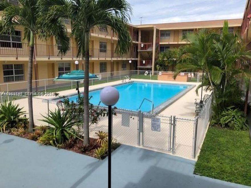1 bd 1 bth condo in the heart of Miami. Tile floor, lots of light, Pool, secure parking for residents and additional spaces for guests. A few steps from public transportation, shopping, dining, medical services and places of worship. This cozy apt is ready to welcome a new owner to this well maintained, friendly  Over 55 community.