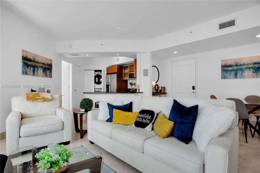 Beautifully furnished and renovated 2/2 in the heart of Edgewater. Marble floors throughout, floor to ceiling windows, stainless steel appliances, spacious balcony, 9-ft ceilings, fully updated bathrooms, open kitchen layout, and split bedrooms with remote controlled lighting and fan functions. Southern exposure provides ample natural light all day long. Amazing central location in Edgewater just steps from Biscayne Bay, and minutes from Design District, Wynwood, MiMo, Downtown, and I-195 for quick access to Miami Beach. Upscale condo building with pool, gym, saunas and steam rooms, community room, conference room, and 24-hour security. Schedule your appt today!