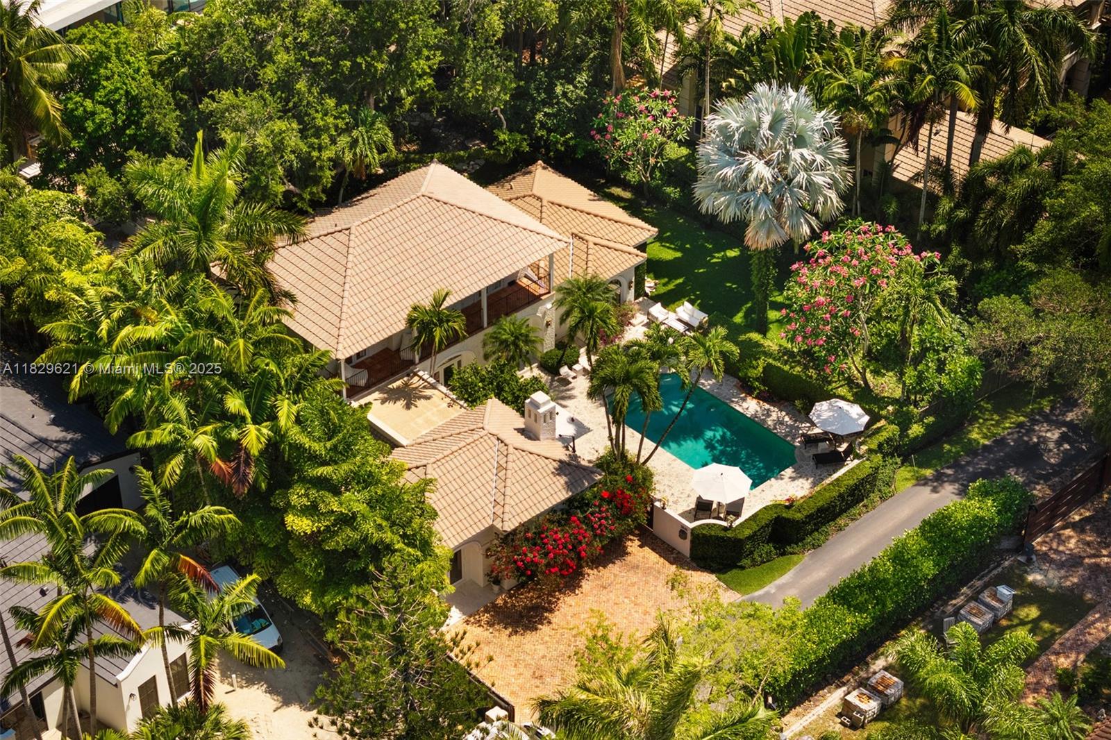 Welcome to Casa Grove, a beautifully renovated 4 bed, 3.2 bath home in the exclusive gated community of Ye Little Wood in Coconut Grove. Blending Spanish charm with modern design, it features vaulted ceilings, a stone fireplace, and walls of glass for seamless indoor-outdoor living. The chef’s kitchen offers a gas range, island, and skylights with treetop views. A detached 1/1 + den guest house includes a full kitchen and living room—perfect for guests or a private studio. Relax or entertain guests in the private backyard with a serene pool, lush landscaping, & mature trees. Minutes to the Grove village, marinas, parks, and top schools. Refined finishes, natural light throughout, and complete privacy. Showings begin 7/16/25. Move-in available starting 8/1/25.