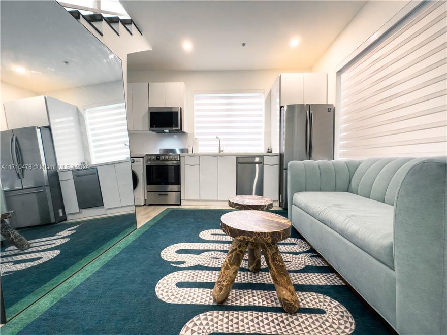 Amazing 2 story one bedroom unit, in a completely renovated Art Deco Building. wood floors throughout,Stainless steel appliances,Impact glass windows,Washer/Dryer combo, Instant Energy Efficient,water heather,FURNISHED UNIT. Close to Lincoln Road and Beaches,this corner unit with numerous windows facing the courtyard.
NO SHORT TERM RENTALS ALLOWED.