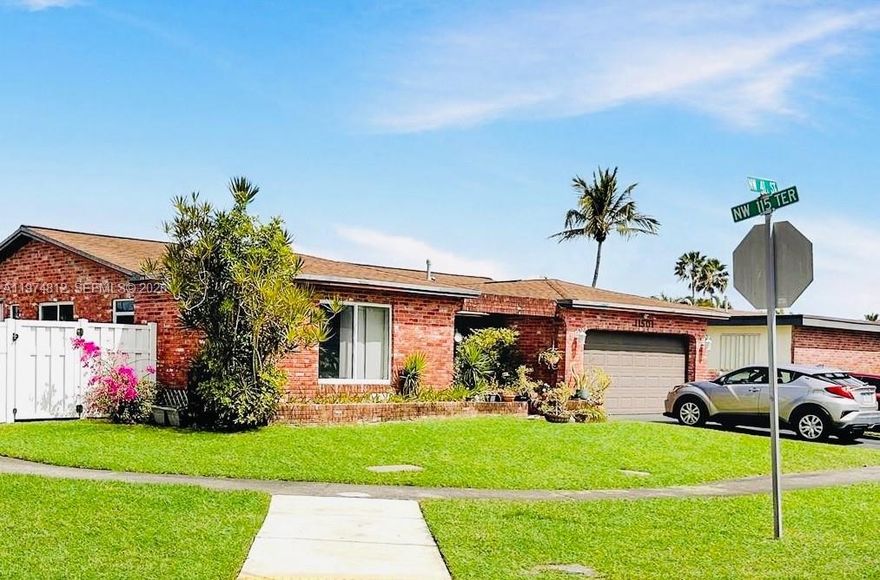 Welcome to this beautifully maintained 4-bedroom, 2-bathroom home located in the desirable Sunrise Golf Village community. Situated on a spacious corner lot, this property offers a fantastic layout with a well-designed split floor plan that provides both privacy and functionality.

Enjoy true South Florida living with your own in-ground pool — perfect for relaxing weekends or entertaining family and friends. The generous living spaces create a warm, comfortable atmosphere that truly feels like home.

The location is exceptional — just minutes from Amerant Bank Arena, home of the Florida Panthers, as well as Sawgrass Mills for world-class shopping and dining. With convenient access to the Sawgrass Expressway, commuting to the beaches, Fort Lauderdale, Miami, or Palm Beach is effortless.

This is the perfect opportunity to own a move-in-ready home in a prime location with space, comfort, and convenience all in one.