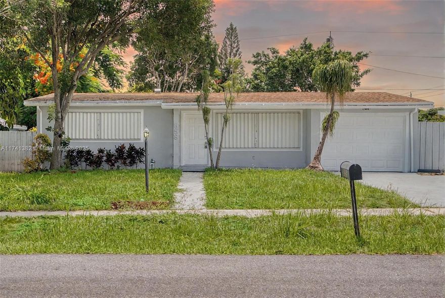 NEW FLOORS – PRIVATE POOL – DOUBLE LOT Renovated single-family CBS home in a fast-growing area of Boynton Beach. This move-in-ready property offers 3 bedrooms, 2 bathrooms, and 2,485 sq. ft. of updated living space on a large double lot. Ideal for end-users or investors. Renovations include new flooring, modern appliances, updated kitchen and baths, lighting, and fresh paint. Features private pool, fenced backyard, enclosed patio, laundry room, garage, and spacious living areas. One block from a city park, three blocks from dining and gas, and one mile to Boynton Beach Mall. No HOA. All ages welcome. Strong upside in a prime location. Schedule your showing today. FULLY RENOVATED – Seller financing available