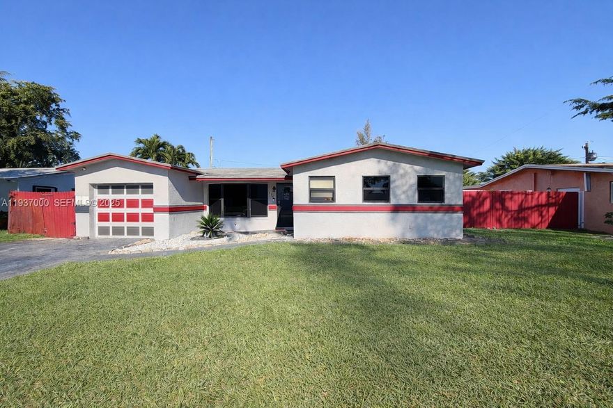 Beautifully remodeled single-family home in the heart of Lauderhill! This move-in-ready property features brand-new flooring throughout, updated bathrooms, and a modern kitchen equipped with new stainless steel appliances. Impact windows and doors provide added safety, energy efficiency, and peace of mind. The home also includes a full surveillance camera system that will convey with the property. Enjoy flexible living options with potential to convert the garage into an additional bedroom or income-producing space. Roof was replaced in 2016. Property may be sold furnished or unfurnished, offering convenience for both owner-occupants and investors. Located in a desirable area close to shopping, schools, and major roadways. A must-see! Seller offering $10k towards buyers closing costs.