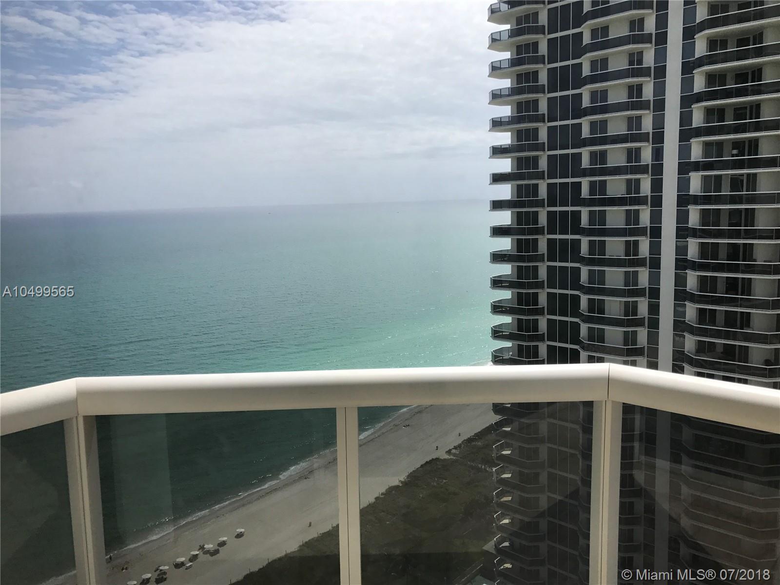 Amazing view from this high floor unit, overlooking the intracoastal water way, beach, and city, great views by day and by night. Large unit offering a large master suite with built outs and large master bath suite. Split floor plan with second bedroom. Fully tiled. Open kitchen for entertaining and to maximize the view. Luxury building located directly on the ocean. Beach Access.