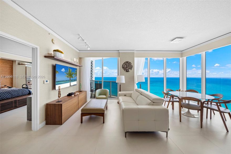 A unique opportunity to own two residences under one folio. Experience the perfect balance of investment potential and beachfront living at Trump International Beach Resort in Sunny Isles Beach. This unique dual-unit configuration, held under one folio, features a fully remodeled One- Bedroom Suite with high-end modern finishes and upgraded flooring, alongside a separate studio currently enrolled in the professionally managed hotel program for effortless, turnkey income.

Both residences offer private balconies with sweeping ocean and Intracoastal views, creating a seamless blend of personal retreat and revenue-generating asset.

Owners enjoy the flexibility of personal use while benefiting from hotel-managed income, along with access to an exceptional suite of five-star amenities: private beach service, multiple heated pools, four on-site restaurants, tennis courts, a full-service spa, fitness center, and salon.

Ideally located just minutes from Bal Harbour Shops and Aventura Mall, this is a rare opportunity to own a versatile, income-producing oceanfront property in one of South Florida’s most desirable destinations.