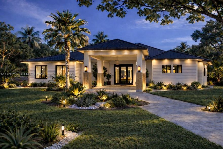 UNDER-CONSTRUCTION 5 BDRM, 4 BATH, 3 CAR GARAGE ESTATE HOME ON 1.45 ACRES WITH PRIVATE GATED ENTRANCE TO A PORTE-COCHERE.  THIS HOME WILL INCLUDE A 18X36 SALTWATER POOL WITH 7 X 7 HEATED SPA & TRAVERTINE DECK, PERIMETER FENCE WITH HEDGING.  THIS HOME INCLUDES PORCELAIN TILE THROUGHOUT, 10 FT CEILINGS, 8 FT INTERIOR DOORS, IMPACT GLASS WINDOWS & DOORS, 2 AC SYSTEMS, GOURMET KITCHEN WITH QUARTZ COUNTERS & WATERFALL ISLAND, DOUBLE WALL OVEN, MICROWAVE DRAWER, COOKTOP W/ WRAPPED HOOD VENT, 42” UPPER CABINETS WITH STACKED GLASS CABINETS ABOVE FOR EXTRA STORAGE AND A HIDDEN PANTRY!  ALSO INCLUDES A BUILT-OUT LAUNDRY ROOM WITH CABINETRY & SINK.  BUYER CAN SELECT THEIR OWN FINISHES.  NO HOA & NO CDD.   7 MONTHS TO BUILD FROM WHEN THEY BREAK GROUND. EST COMPLETION MAY 2026