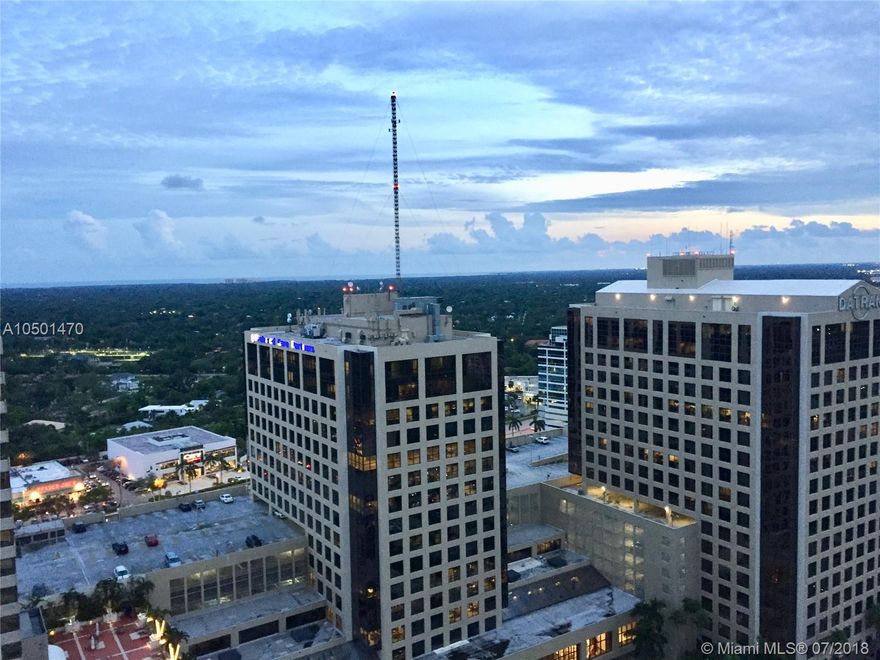 Stunning Penthouse corner unit. Spacious wrap around balcony with views of the water & amazing Miami skyline. Beautifully updated kitchen with pantry, split plan layout, laundry room, storage, tiled floors throughout. Full amenity building in the heart of Downtown Dadeland w/pool, jacuzzi, exercise room, valet & 24-hour concierge. Centrally located to highways, Metrorail, Publix, Dadeland Mall, many restaurants. Call me today to schedule an appointment. 24 hours notice required