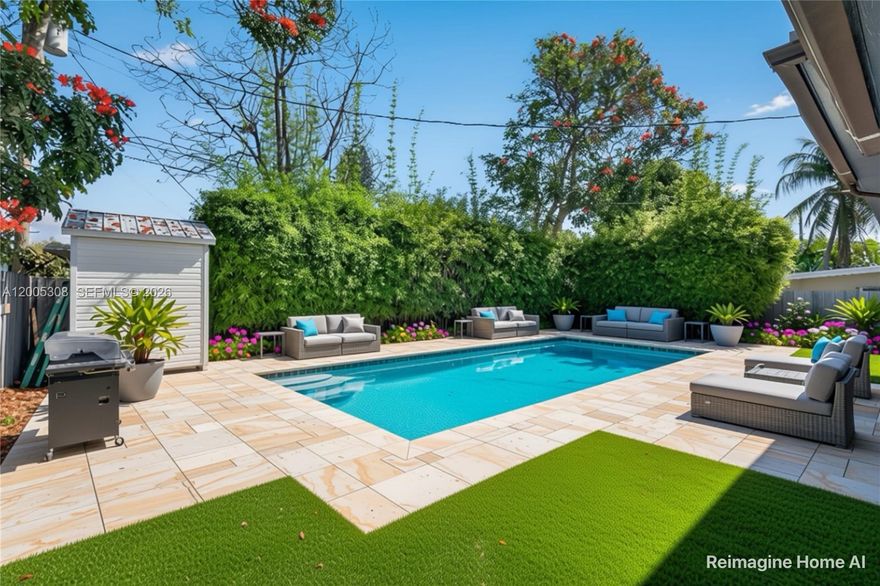 A rare chance to step into the Miami Shores lifestyle — without the million-dollar price tag. Positioned on a quiet, low-traffic dead-end street, this move-in ready 3-bedroom home offers the space, privacy, and flow that today’s buyers — especially young families — are looking for. Inside, an open layout supports effortless everyday living, while outside, a large backyard sets the stage for evening dinners, entertaining under the lights, and future pool potential. With major updates already completed — including roof, plumbing, septic, and appliances, security system, water sprinklers — buyers can move in with confidence. Set within a peaceful residential pocket with a true neighborhood feel, access to Miami Shores Aquatic Center and more, top-rated schools, this home is the smart alternative buyers have been waiting for. *Images include virtual renderings. Pool and outdoor features are for illustrative purposes only.